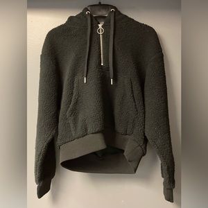 💛TODAY***$23***Blank NYC black fleece sweatshirt-like crop top with hood.